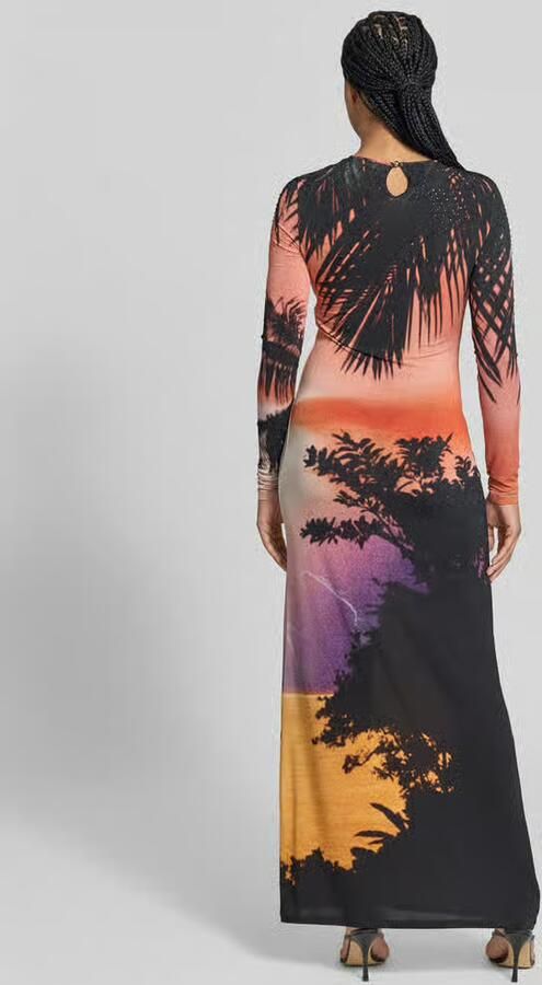 Rabanne Slim fit maxi-jurk van viscosemix - Foto 3