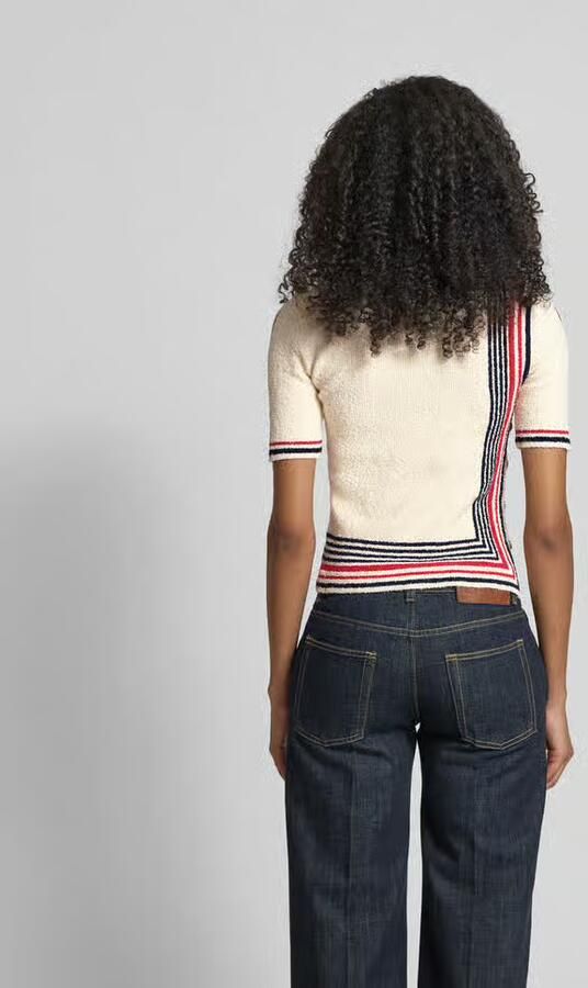 Rabanne Slim fit T-shirt in gebreide look - Foto 2