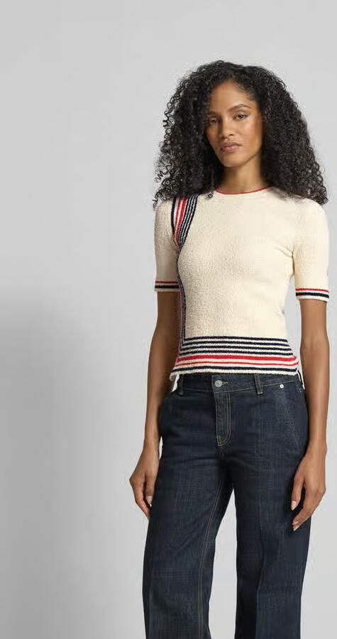 Rabanne Slim fit T-shirt in gebreide look - Foto 3