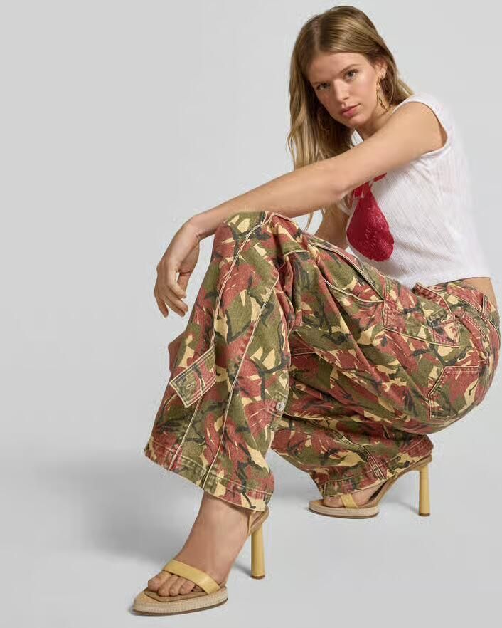 Rabanne Stoffen broek met steekzakken