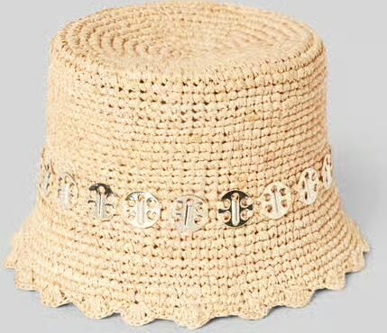 Rabanne Strohoed met merkdetails