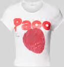 Rabanne T-shirt met labelprint