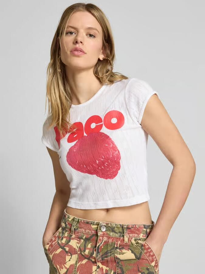 Rabanne T-shirt met labelprint