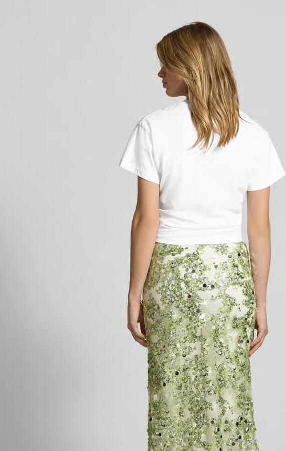 Rabanne T-shirt met plooien - Foto 3