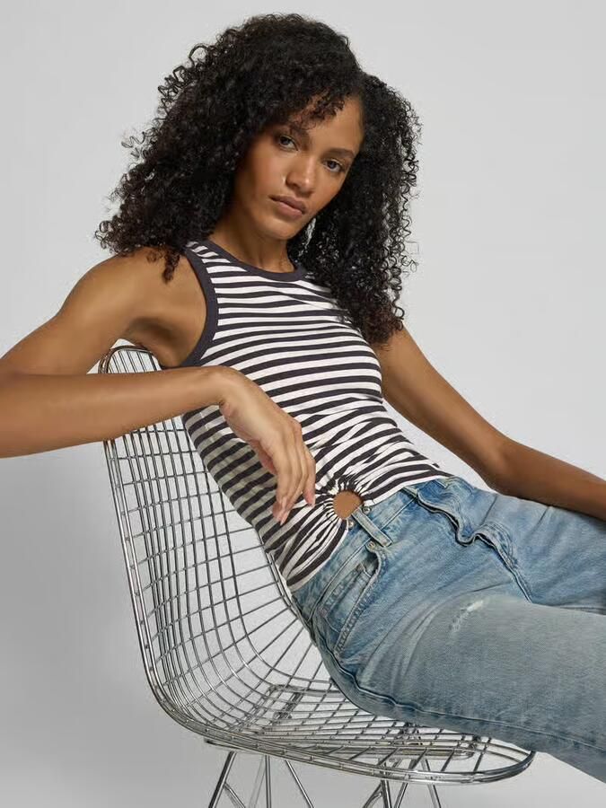 Rabanne Tanktop met ribboorden