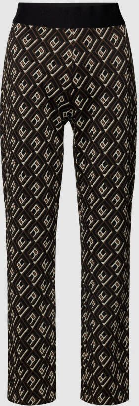 RAFFAELLO ROSSI Flared stoffen broek met verkorte pasvorm model 'MACY'