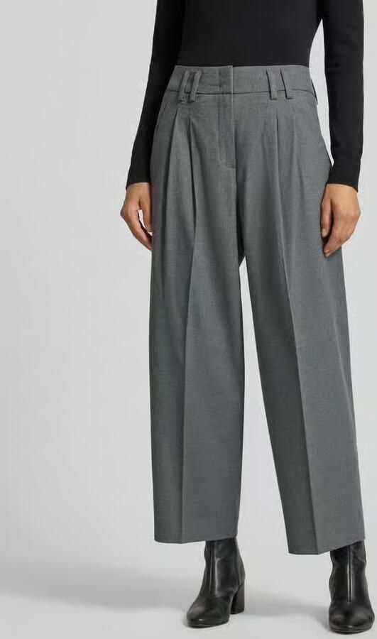 RAFFAELLO ROSSI Balloon fit stoffen broek met verkorte pasvorm model 'MAYLA' - Foto 3