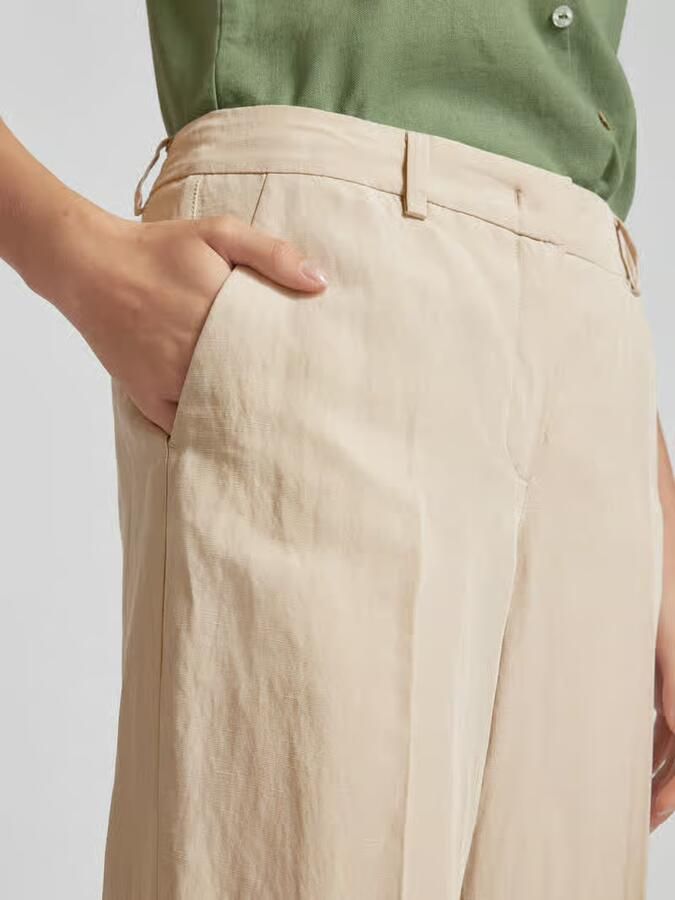 RAFFAELLO ROSSI Straight fit stoffen broek met structuurmotief model 'CANDICE' - Foto 2