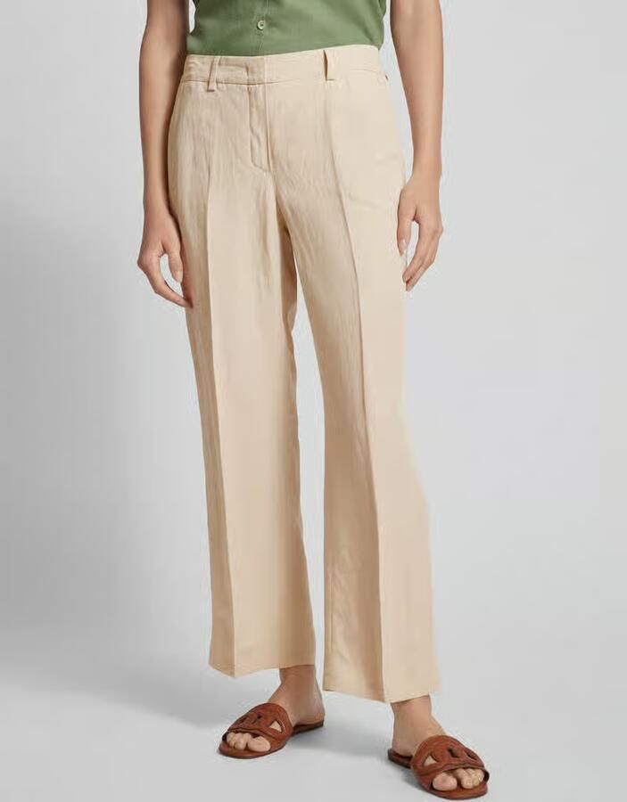 RAFFAELLO ROSSI Straight fit stoffen broek met structuurmotief model 'CANDICE' - Foto 3