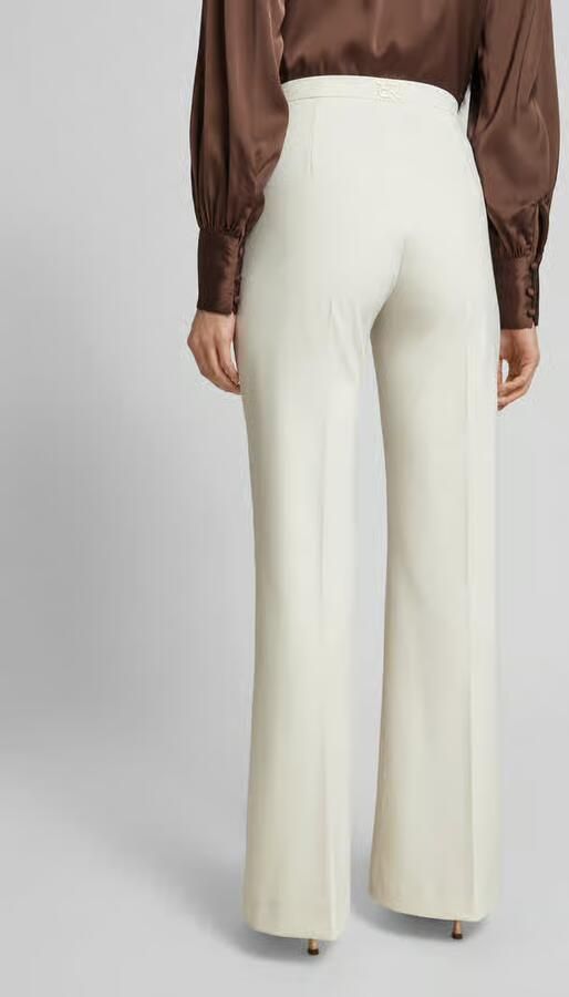 RAFFAELLO ROSSI Flared stoffen broek met siernaden en viscoe model 'DORO'