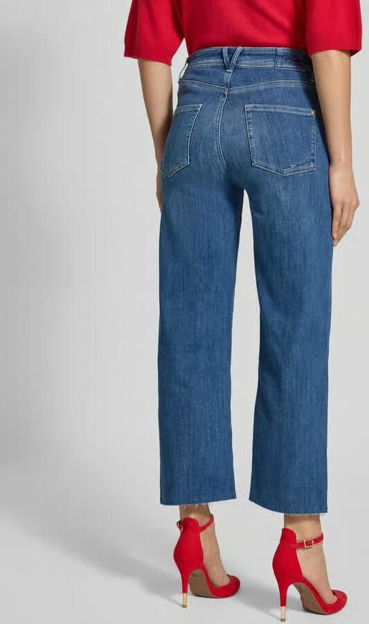 RAFFAELLO ROSSI Jeans met siersteentjes in verkorte pasvorm model 'KIRA 6 8'