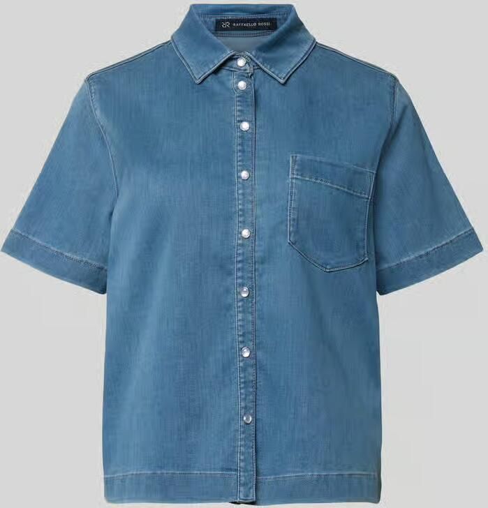 RAFFAELLO ROSSI jeansblouse met borstzak model 'GIULETTE' - Foto 2