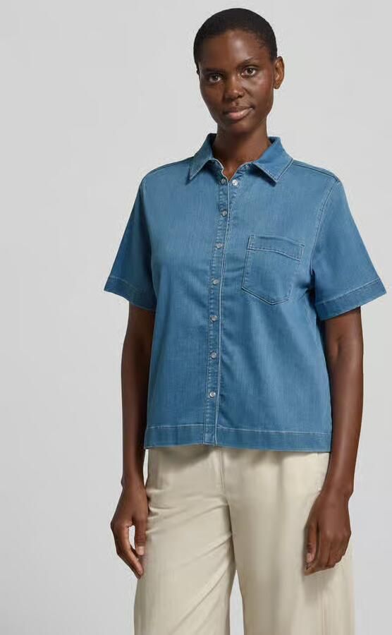 RAFFAELLO ROSSI jeansblouse met borstzak model 'GIULETTE' - Foto 2