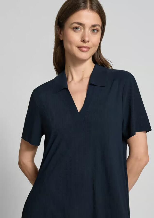 RAFFAELLO ROSSI Midijurk met structuurpatroon en omgeslagen kraag model 'JOSEPHINA'