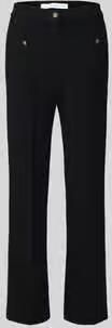 RAFFAELLO ROSSI Regular fit barrel leg broek van viscosemix model 'Miley Buttons'