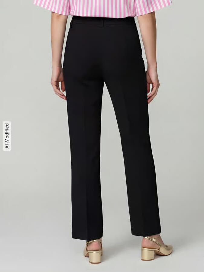 RAFFAELLO ROSSI Regular fit barrel leg broek van viscosemix model 'Miley Buttons' - Foto 2