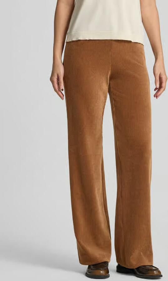 RAFFAELLO ROSSI Regular fit corduroy broek van katoenmix model 'ELAINE' - Foto 3