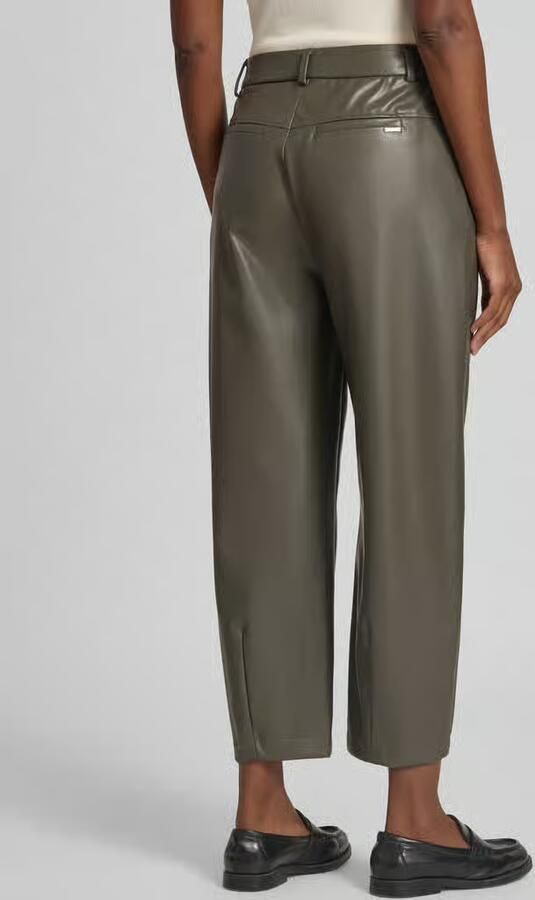 RAFFAELLO ROSSI Regular fit kunstleren broek met riemlussen model 'PHIBI' - Foto 2
