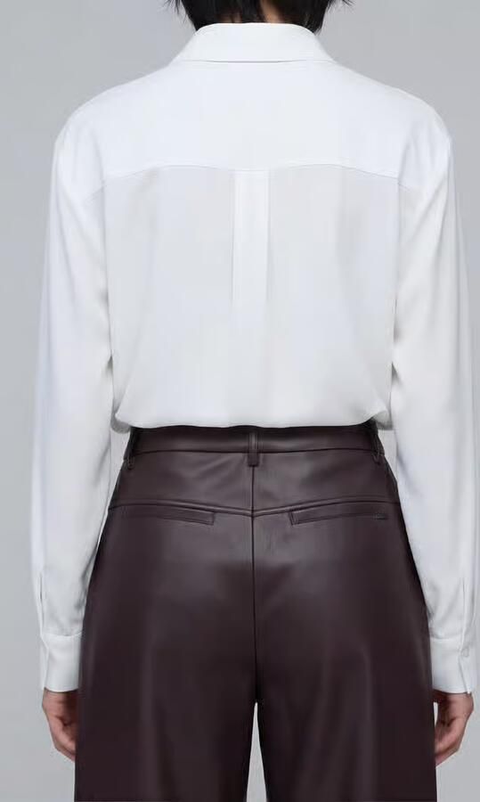 RAFFAELLO ROSSI Regular fit leer- kunstleren broek met labeldetail model 'PHIBI'
