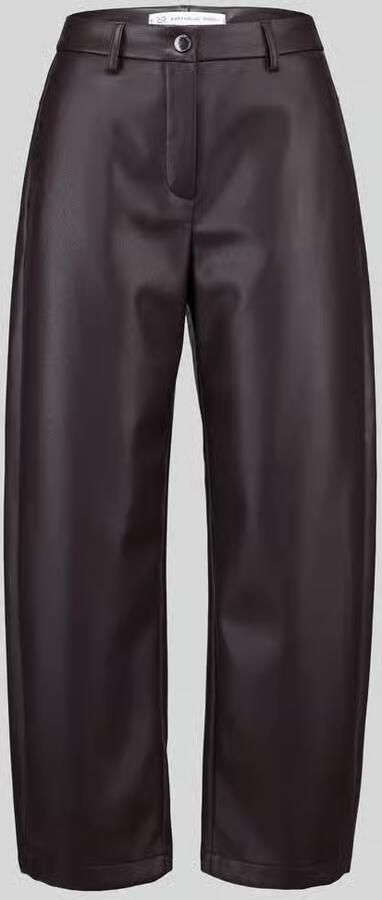 RAFFAELLO ROSSI Regular fit leer- kunstleren broek met labeldetail model 'PHIBI' - Foto 2