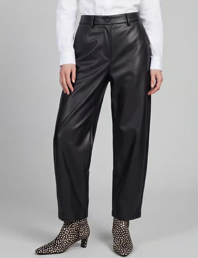RAFFAELLO ROSSI Regular fit leer- kunstleren broek met labeldetail model 'PHIBI' - Foto 2