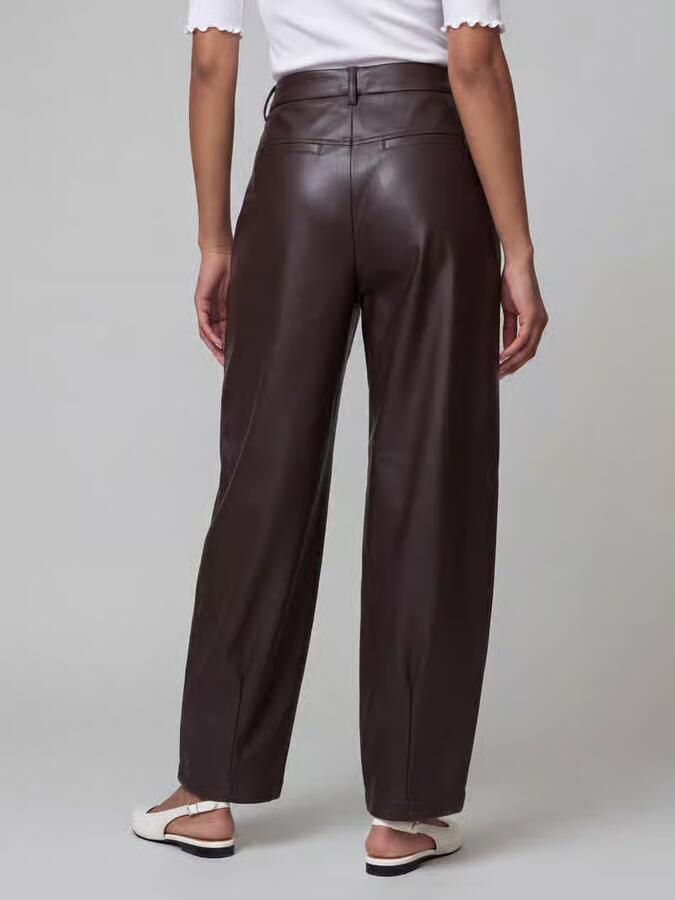 RAFFAELLO ROSSI Regular fit leer- kunstleren broek met labeldetail model 'PHIBI' - Foto 3