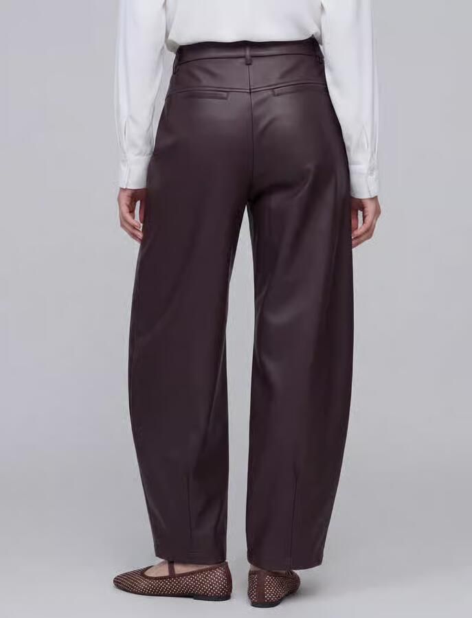 RAFFAELLO ROSSI Regular fit leer- kunstleren broek met labeldetail model 'PHIBI' - Foto 3