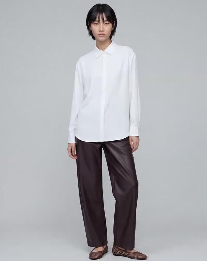 RAFFAELLO ROSSI Regular fit leer- kunstleren broek met labeldetail model 'PHIBI' - Foto 2