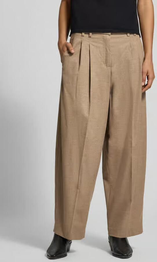 RAFFAELLO ROSSI regular fit wijdte broek met mix van viscose en wol model 'MAYLA' - Foto 3