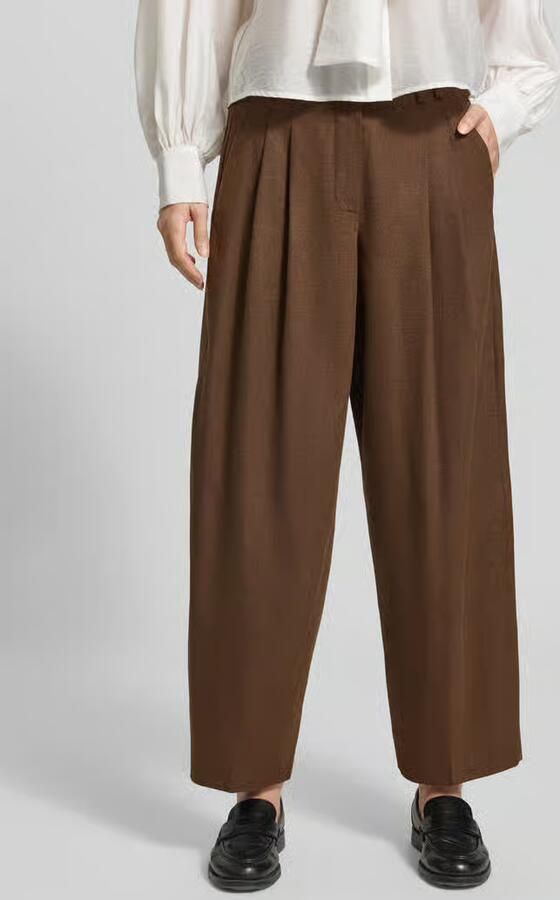 RAFFAELLO ROSSI regular fit wijdte broek met mix van viscose en wol model 'MAYLA' - Foto 2