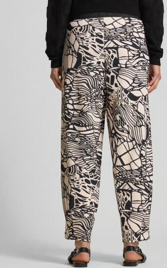 RAFFAELLO ROSSI Relaxed fit stoffen broek met all-over print model 'Sally' - Foto 3
