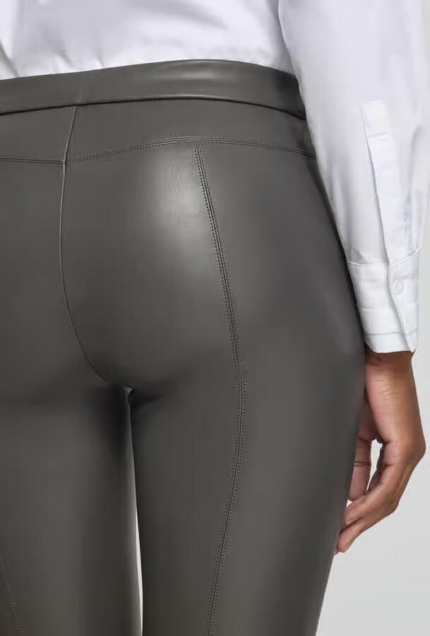 RAFFAELLO ROSSI Skinny fit kunstleren broek met elastische band model 'RESA' - Foto 3