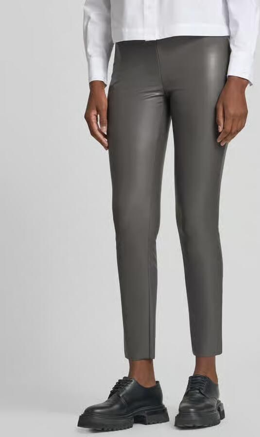 RAFFAELLO ROSSI Skinny fit kunstleren broek met elastische band model 'RESA' - Foto 4