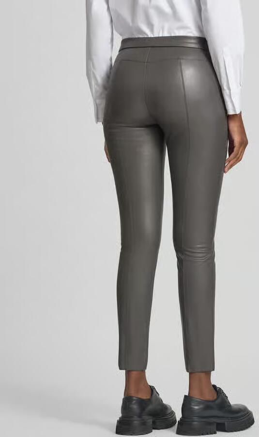 RAFFAELLO ROSSI Skinny fit kunstleren broek met elastische band model 'RESA' - Foto 3