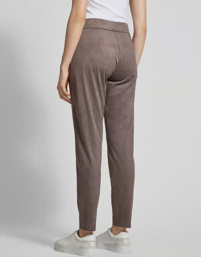RAFFAELLO ROSSI Slim fit broek in wildleerlook model 'CANDICE'