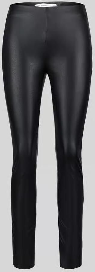 RAFFAELLO ROSSI Slim fit kunstleren broek van viscosemix model 'RESA' - Foto 2
