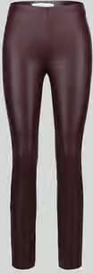 RAFFAELLO ROSSI Slim fit kunstleren broek van viscosemix model 'RESA'