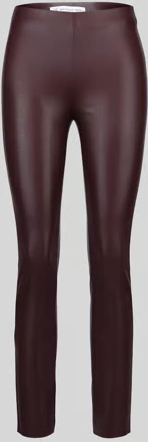 RAFFAELLO ROSSI Slim fit kunstleren broek van viscosemix model 'RESA' - Foto 2