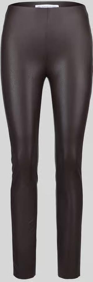 RAFFAELLO ROSSI Slim fit kunstleren broek van viscosemix model 'RESA' - Foto 3