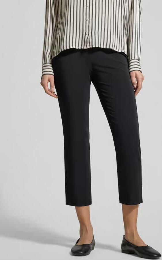 RAFFAELLO ROSSI High-Waist Slim Fit Elastische Taille Broek Black Dames - Foto 4