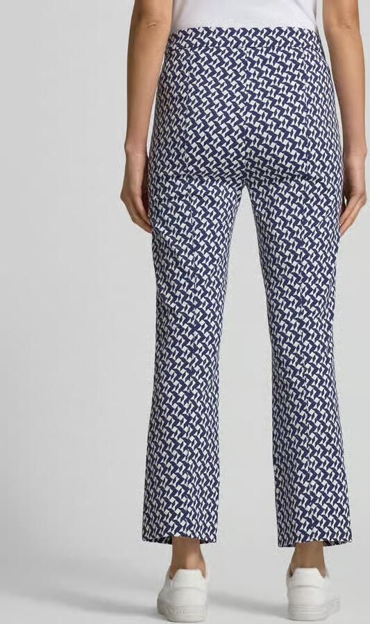 RAFFAELLO ROSSI Stoffen broek met geometrische all-over print model 'Maika' - Foto 4