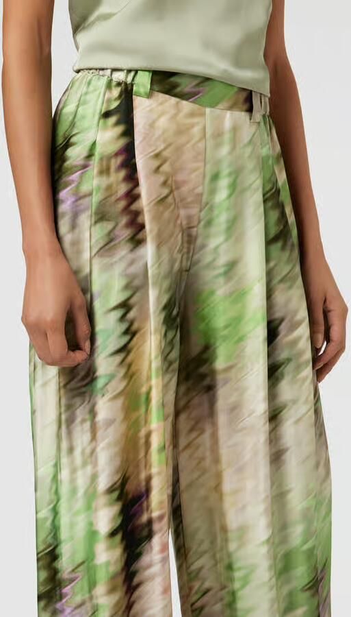 RAFFAELLO ROSSI Stoffen broek van viscose met all-over motief