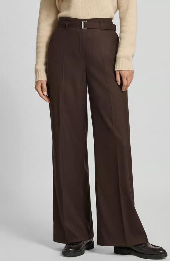 RAFFAELLO ROSSI Straight fit bandplooibroek met riem - Foto 3