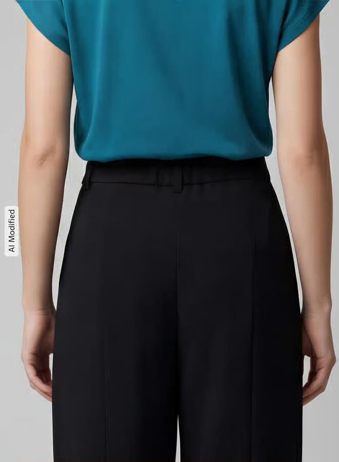 RAFFAELLO ROSSI straight fit bandplooibroek met schuifhaak model 'LORAYA' - Foto 3