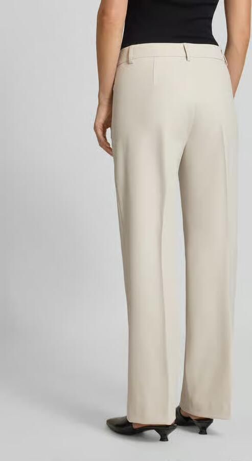 RAFFAELLO ROSSI Straight fit bandplooibroek van viscosemix model 'MILEY'