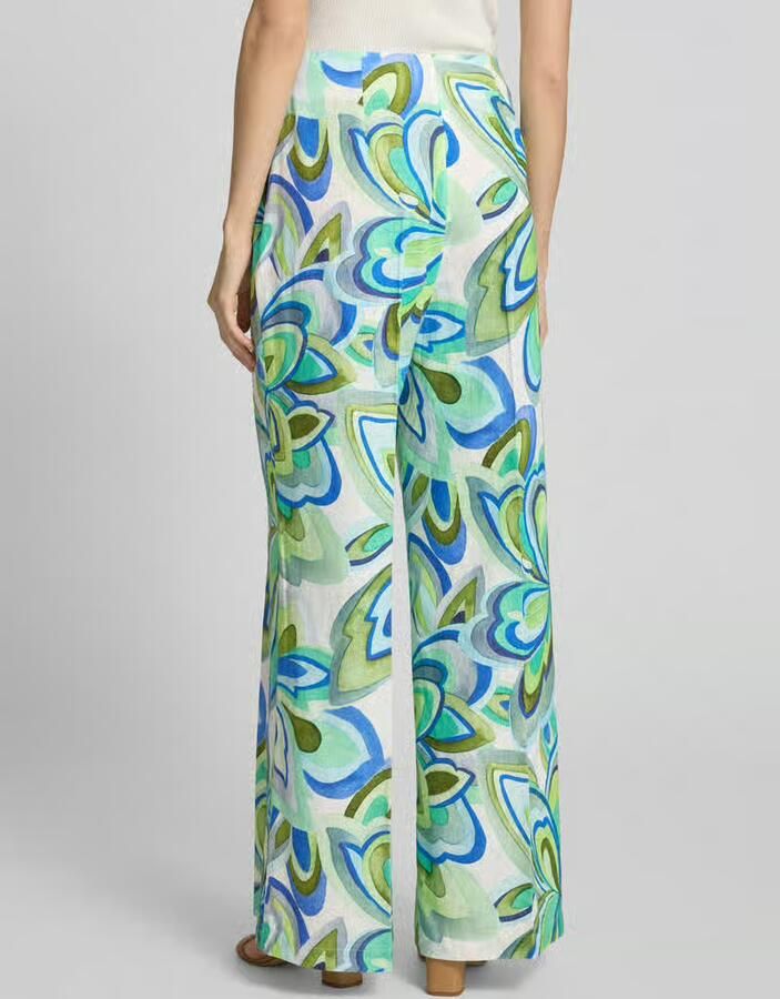 RAFFAELLO ROSSI Straight fit stoffen broek met steekzakken model 'AGATHA'