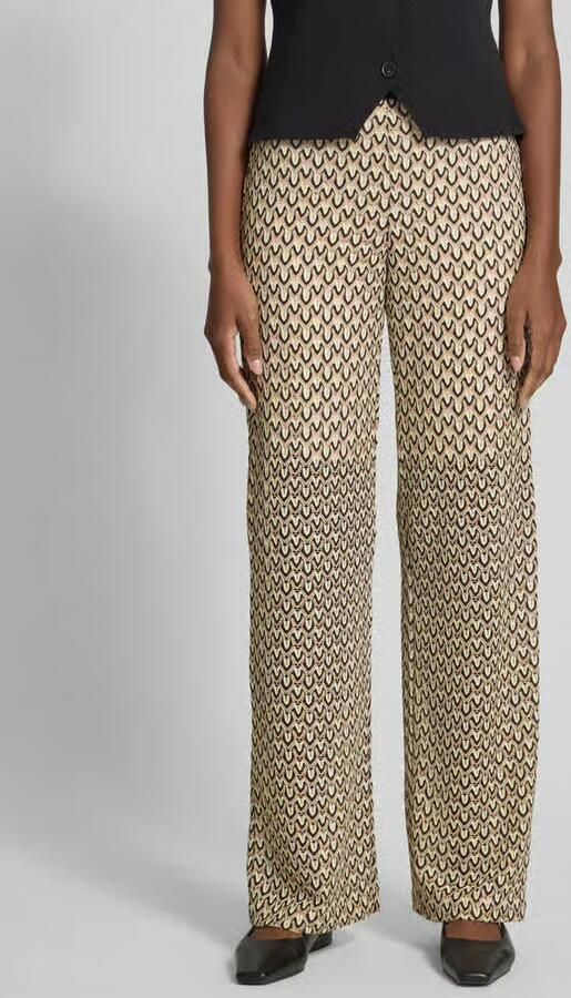 RAFFAELLO ROSSI Straight leg stoffen broek met elastische band met label model 'ELAINE' - Foto 3