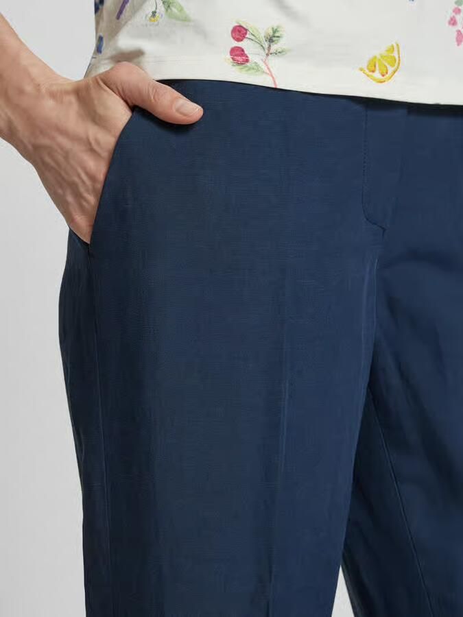 RAFFAELLO ROSSI Straight fit stoffen broek met structuurmotief model 'CANDICE' - Foto 5