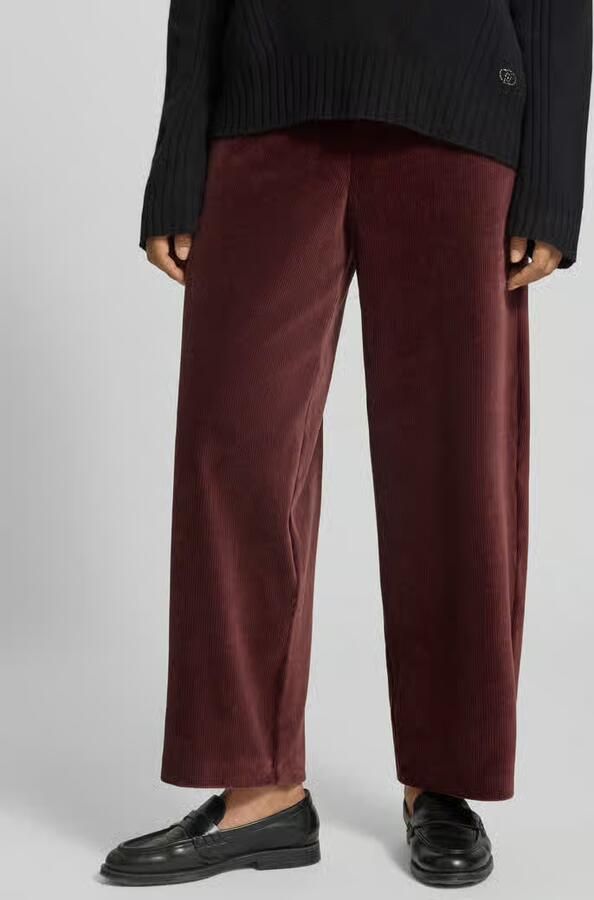 RAFFAELLO ROSSI tapered fit corduroy broek van katoenmix model 'SALLY' - Foto 2