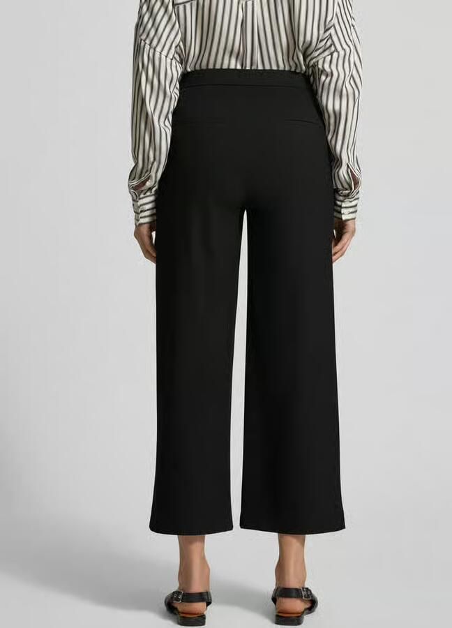 RAFFAELLO ROSSI Wide leg stoffen broek met verkort model 'PALINA' - Foto 5